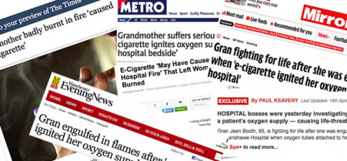 E Cigarette Explodes In The news