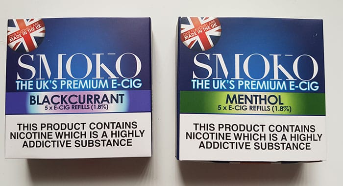 Smoko e cig refill flavours