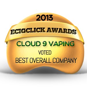 Best Overall Company 2013 - Cloud 9 Vaping