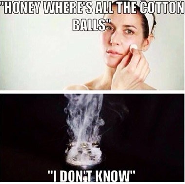Honey... Where are all the cotton balls?