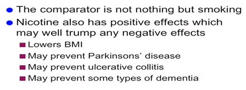 Nicotine positive effects