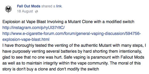 Official Mutant Quote regarding exploding clone