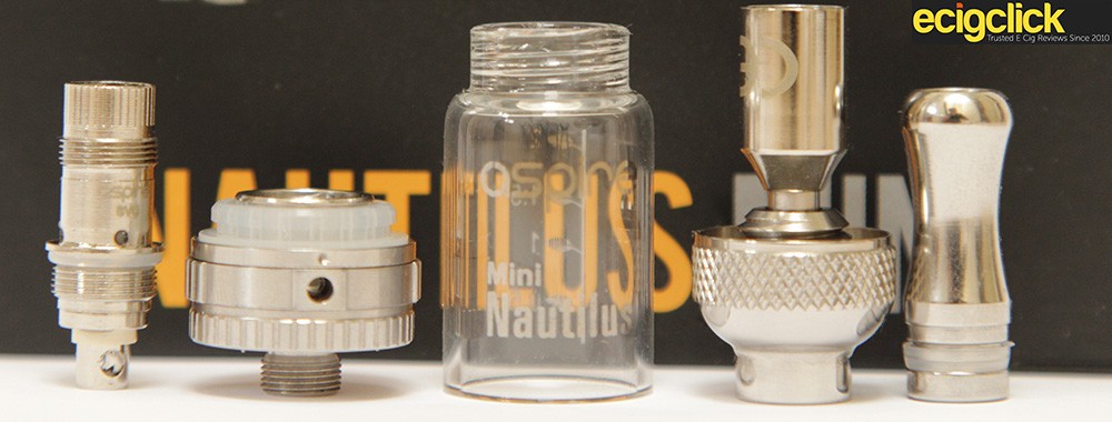 The parts of the Aspire Nautilus Mini