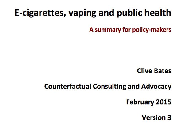 E Cigarettes, Vaping and public health