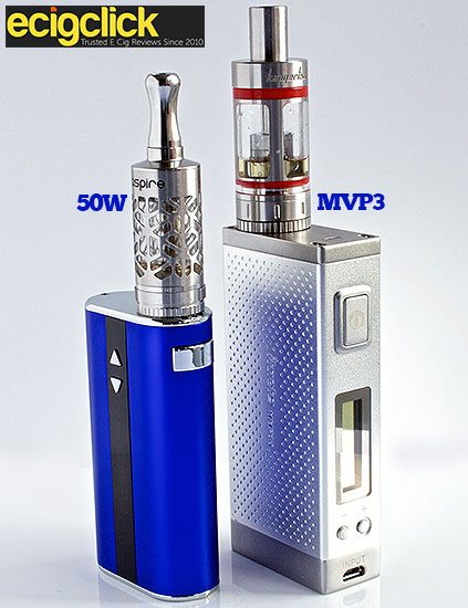 iStick 50w nd MVP3 size comparison