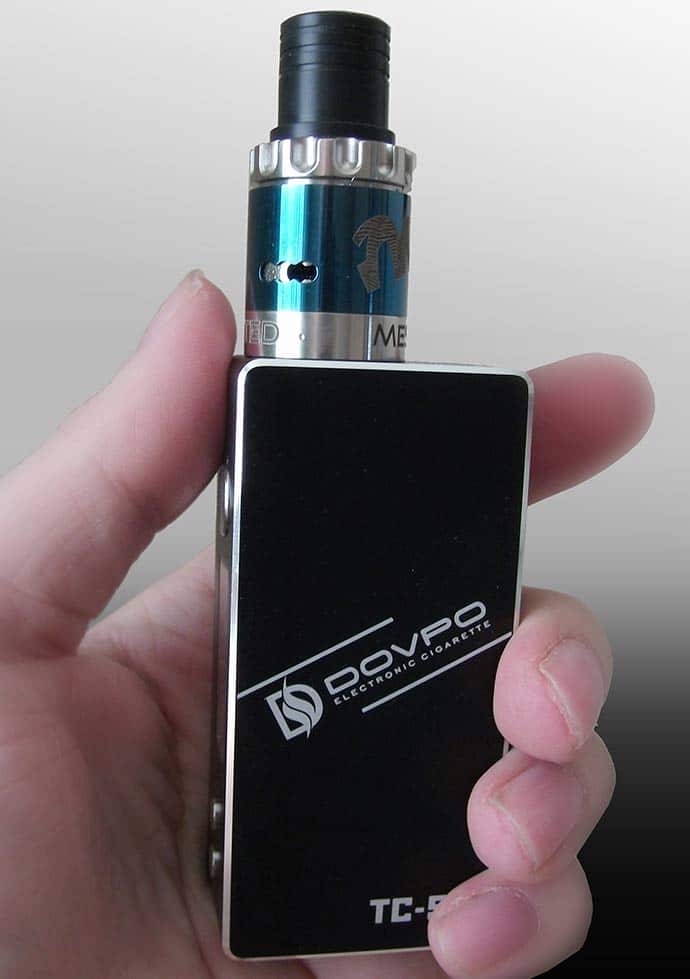 DOVPO TC 50 Box Mod in hand