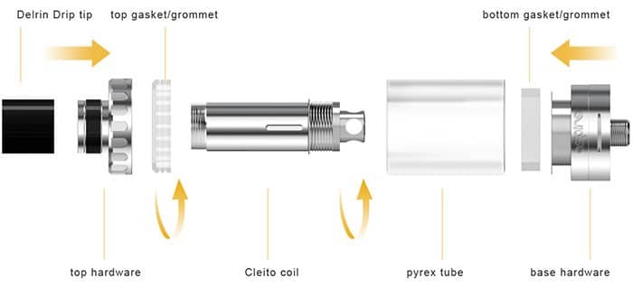 aspire cleito tank parts