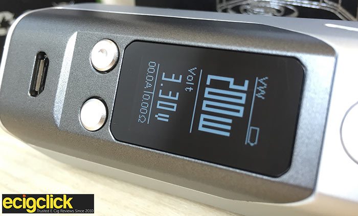 Wismec Reuleaux RX200S OLED screen