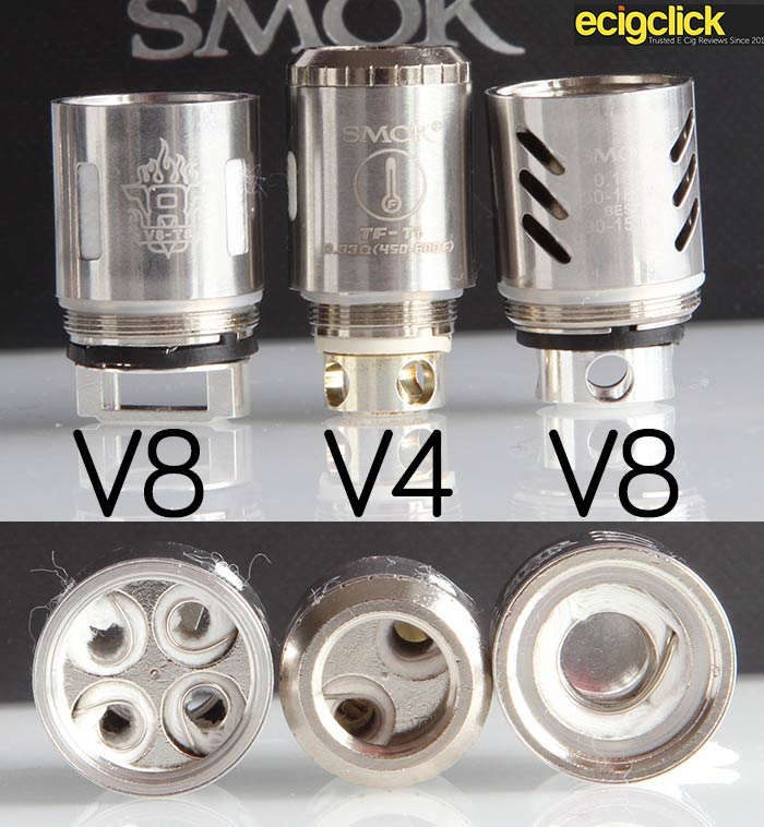 smok tfv8 tfv4 coil comaprison