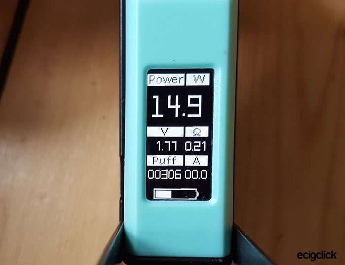 OLED display Wismec Reuleaux RX75