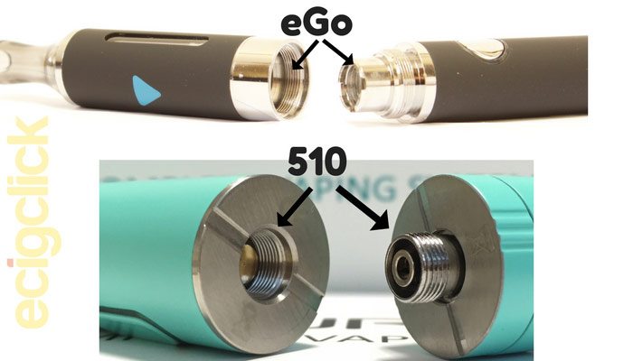 510 vs ego e cig thead connections