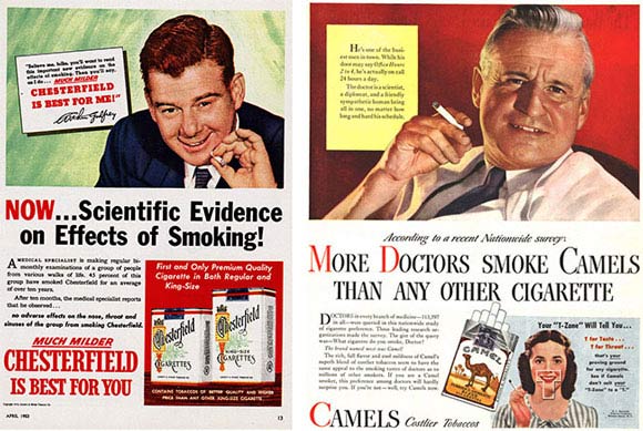 Adverts for smoking