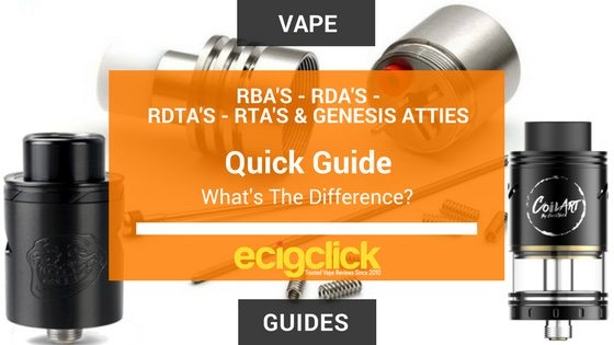 Whats the difference between rda's, rdta's, rta's and genesis atties?