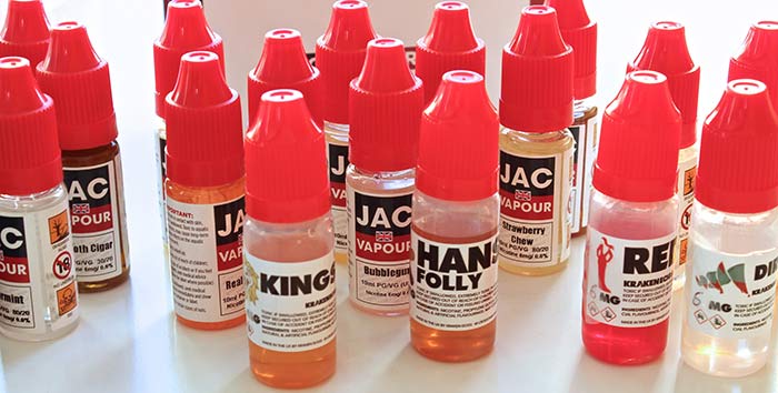 e liquid bottles