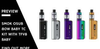 OSUB 80W Baby TC Kit by SMOK Previewed SMOK OSUB 80W Baby TC Kit with TFV8 Baby