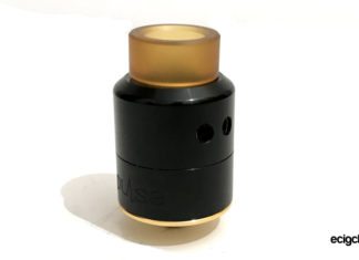 Ultem drip tip on Vandy Vape Pulse 22 RDA