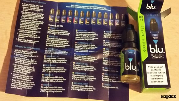 blu eliquid box contents