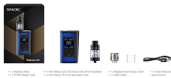 SMOK Majesty 225W contents