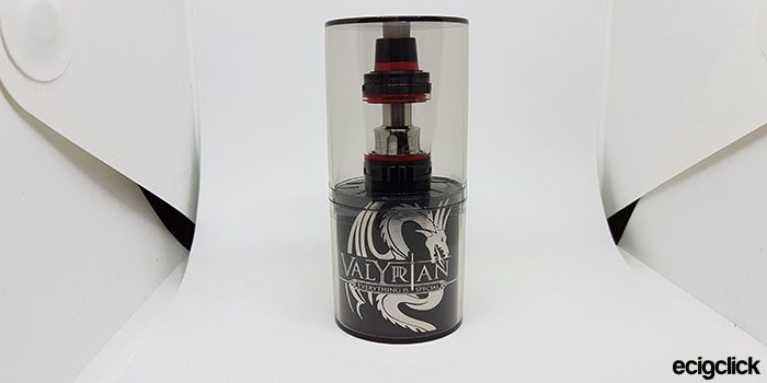 Packaing for the Valyrian sub ohm tank by Uwell