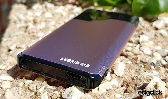 on off button and USB on Suorin Air