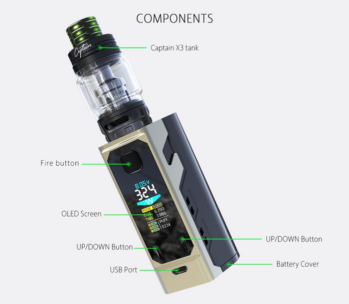 iJoy Captain X3 components