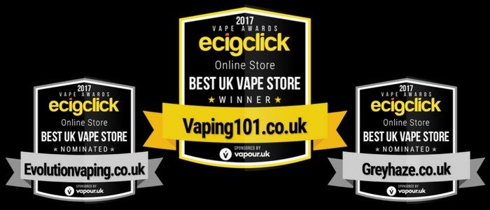 Ecigclick Awards Best Online Store UK 2017