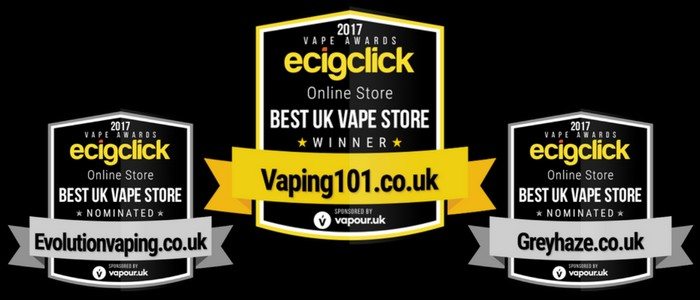 Ecigclick Awards Best Online Store UK 2017