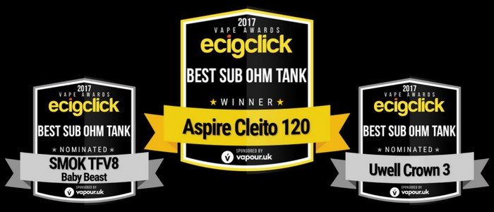 Ecigclick Awards Best Sub Ohm Tank 2017