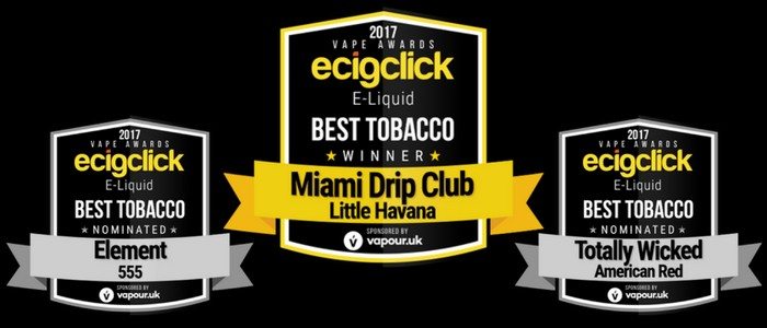 Ecigclick Awards Best Tobacco Eliquid 2017