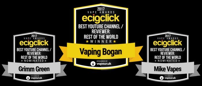 Ecigclick Awards Best Youtube Channel Reviewer Rest Of The World 2017