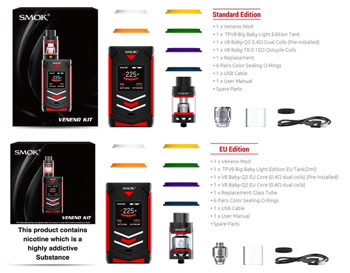 Smok Veneno kit contents