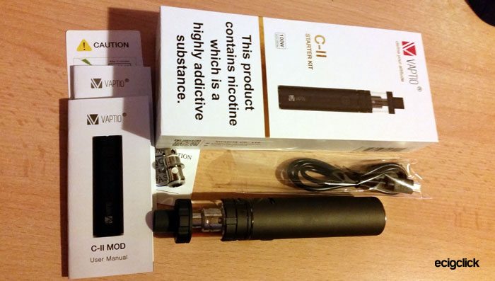 Vaptio C2 box contents