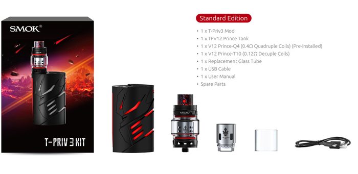 Smok T-priv 3 kit contents