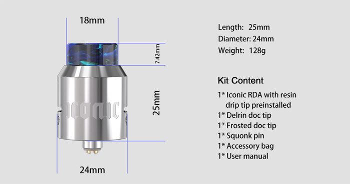 vandy vape iconic rda specs