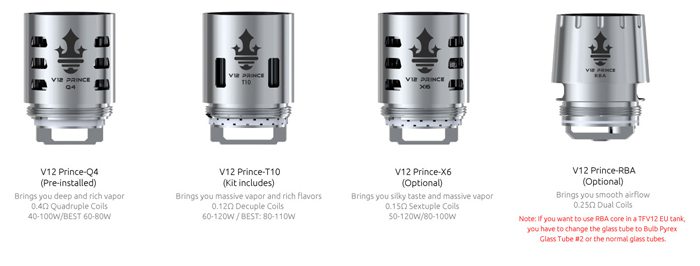 TFV12 Prince Xpriv coil heads