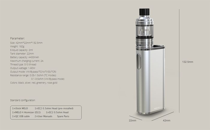 eleaf istick melo specs