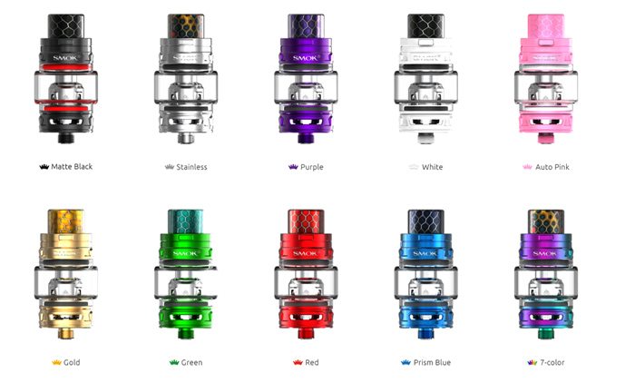 smok tfv12 baby prince tank colours