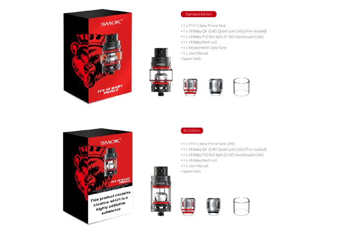 tfv12 prince baby kit contents