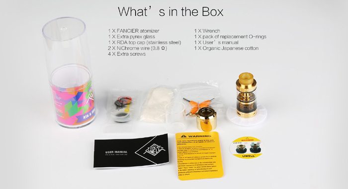 uwell fancier box contents