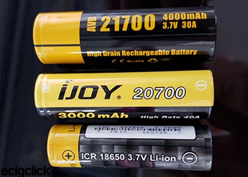 Vape battery -18650 - 20700 - 21700