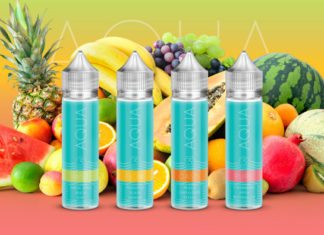 Aqua e-liquid marketing banner