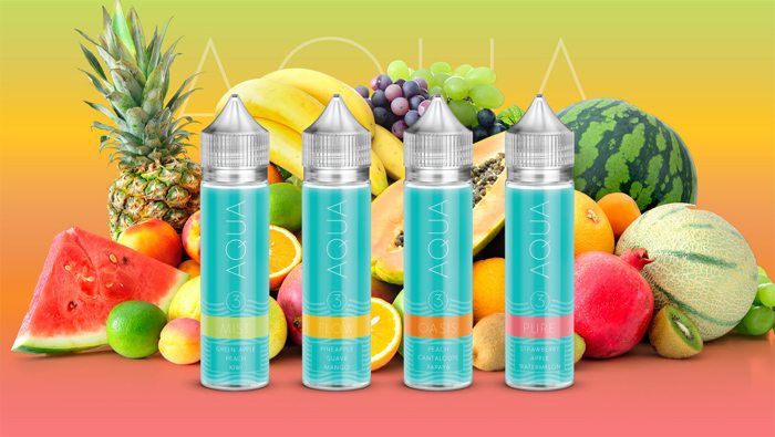 Aqua e-liquid marketing banner