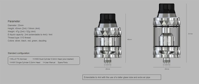 eleaf ello ts specs