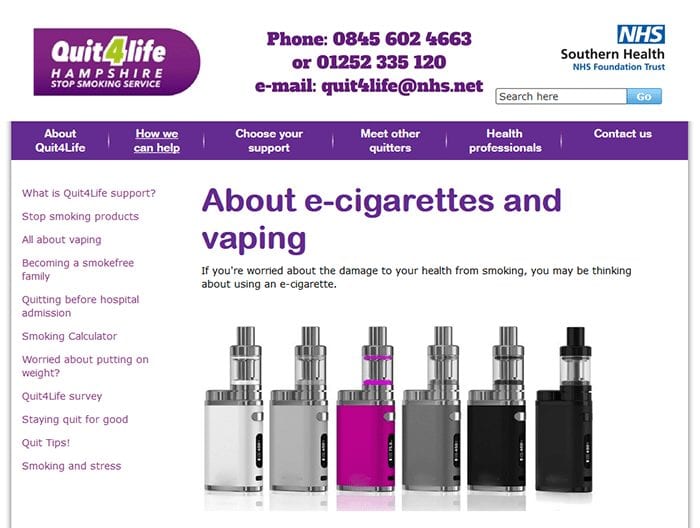 quit4life hampshire vape vouchers