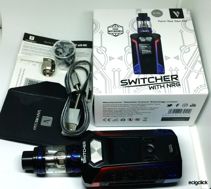 vaporesso switcher kit contents