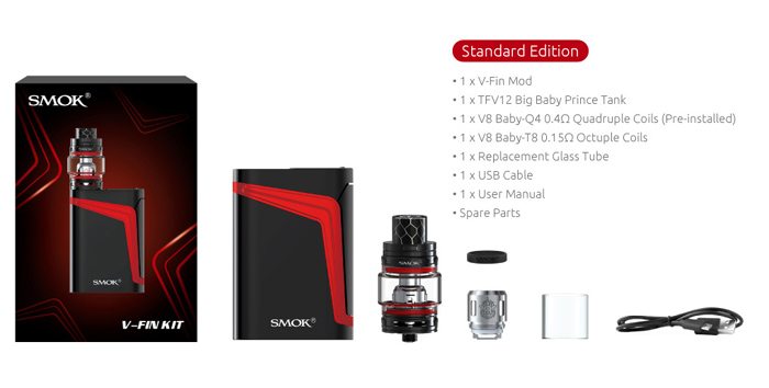 Smok V-fin kit contents