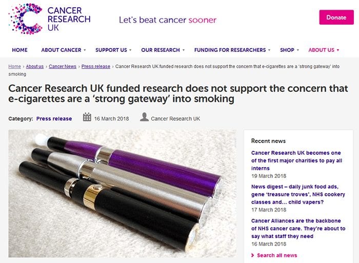 cruk response to kids vaping