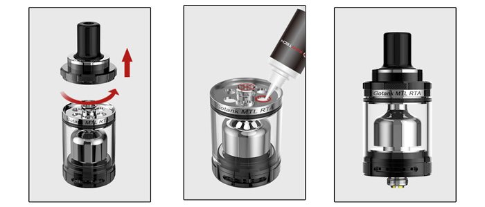 gotank mtl rta top refill