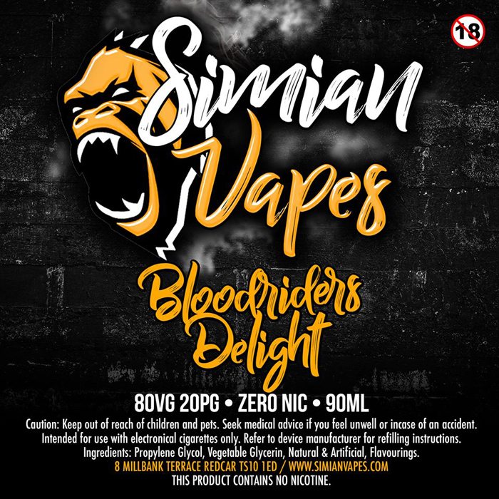 simian vapes bloodrider label