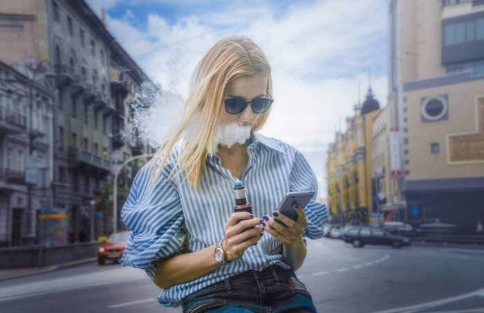 vaping in town centres banned?